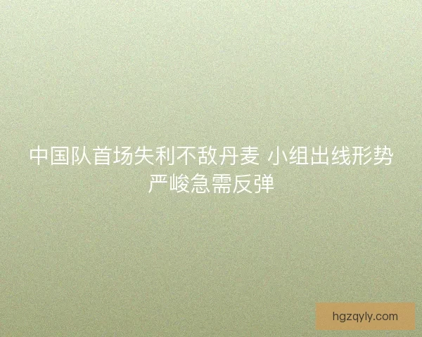 中国队首场失利不敌丹麦 小组出线形势严峻急需反弹