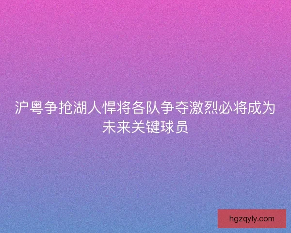 沪粤争抢湖人悍将各队争夺激烈必将成为未来关键球员 沪粤争抢湖人悍将各队争夺激烈必将成为未来关键球员
